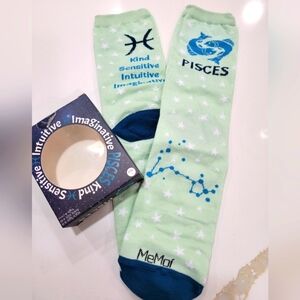 MeMoi Pisces Zodiac Casual Socks - Mint